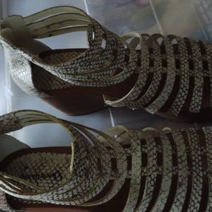 Sandals beige and white worn once